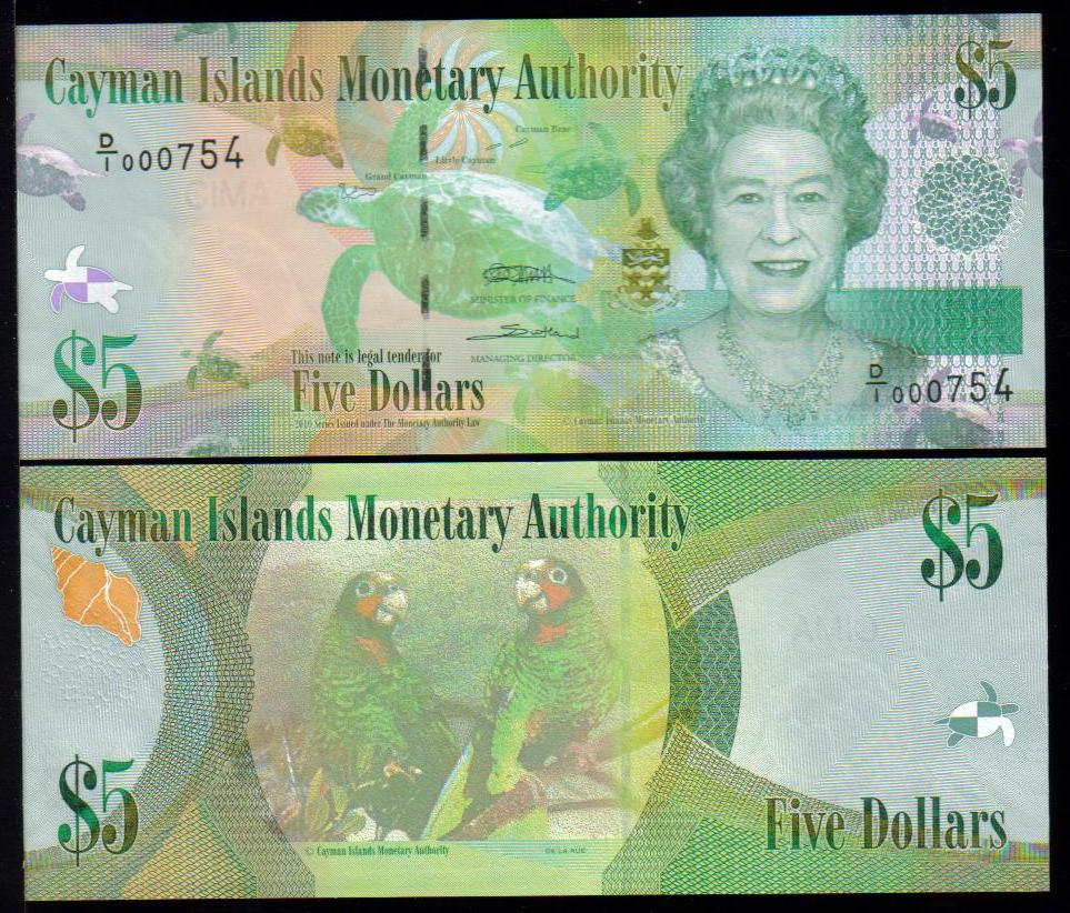 <font color=red><b>Cayman Islands Pick New, 2010, UNC <font=1> $5.00<p> </font></b> $5, 2010 date.  Prefix D/1. <p> <a href="/shop/catalog/images/Cayman-Pick-New-2010-Dollar-005.jpg">   <font color=green><b>View the image</b></a></font>