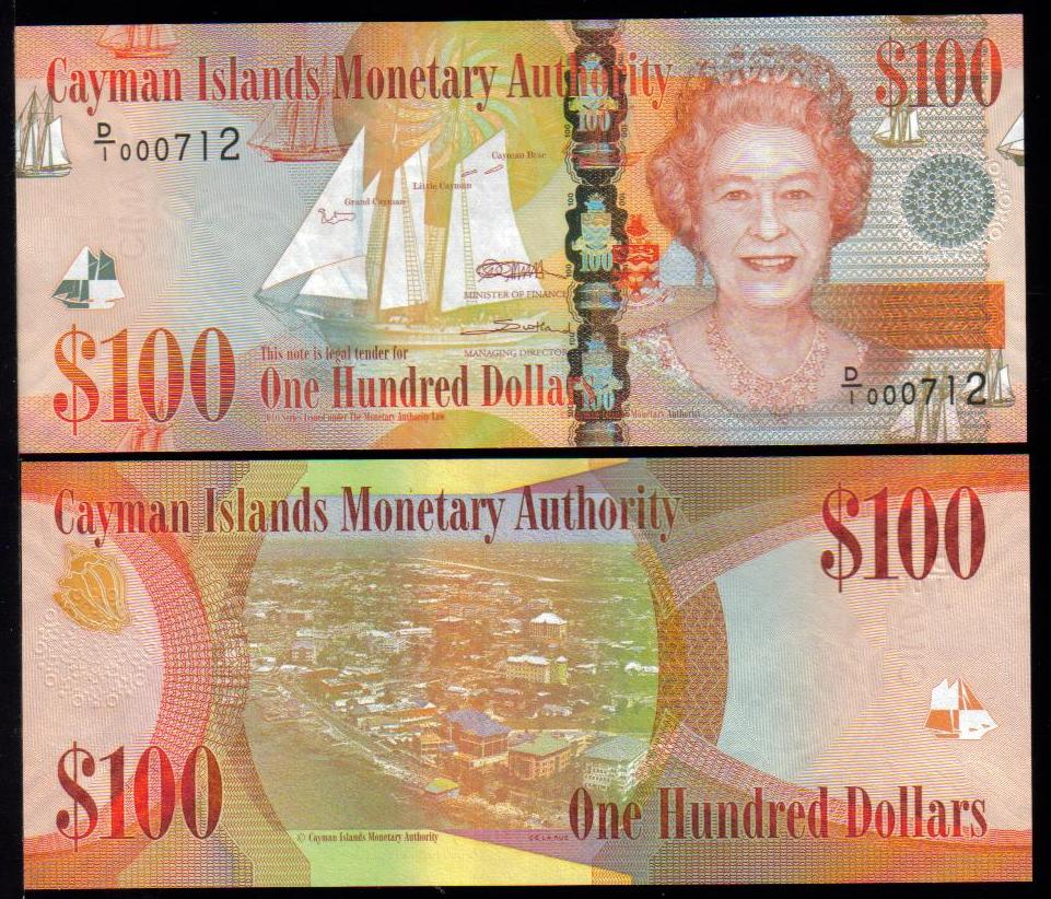 <font color=red><b>Cayman Islands Pick New, 2010, UNC <font=6>$100<p> </font></b> $100, 2010 date.  Prefix D/1. <p> <a href="/shop/catalog/images/Cayman-Pick-New-2010-Dollar-100.jpg">   <font color=green><b>View the image</b></a></font>