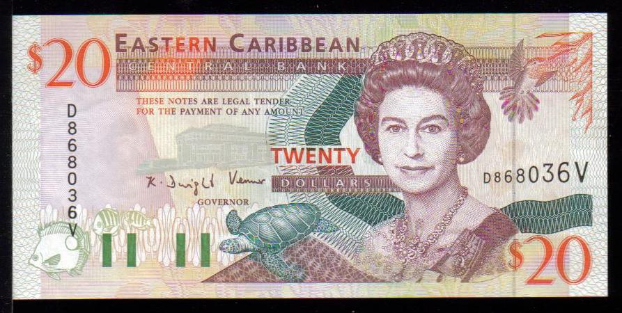 <font color=red><b>Eastern Caribbean Pick 33v=St. Vincent, UNC</font></b><p>20 Dollars.  Serial #D868036V <p> <a href="/shop/catalog/images/EastCaribbean-Pick-33V.jpg"> <font color=green><b>View the image</b></a></font>