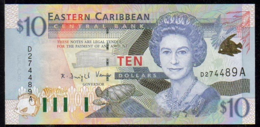 <font color=red><b>Eastern Caribbean Pick 38a=Antigua, UNC</font></b><p>10 Dollars. Serial #274490A <p> <a href="/shop/catalog/images/EastCaribbean-Pick-38A.jpg"> <font color=green><b>View the image</b></a></font>