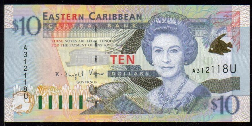 <font color=red><b>Eastern Caribbean Pick 38u=St. Vincent, UNC</font></b><p>10 Dollar. Serial #345824U <p> <a href="/shop/catalog/images/EastCaribbean-Pick-38U.jpg"> <font color=green><b>View the image</b></a></font>