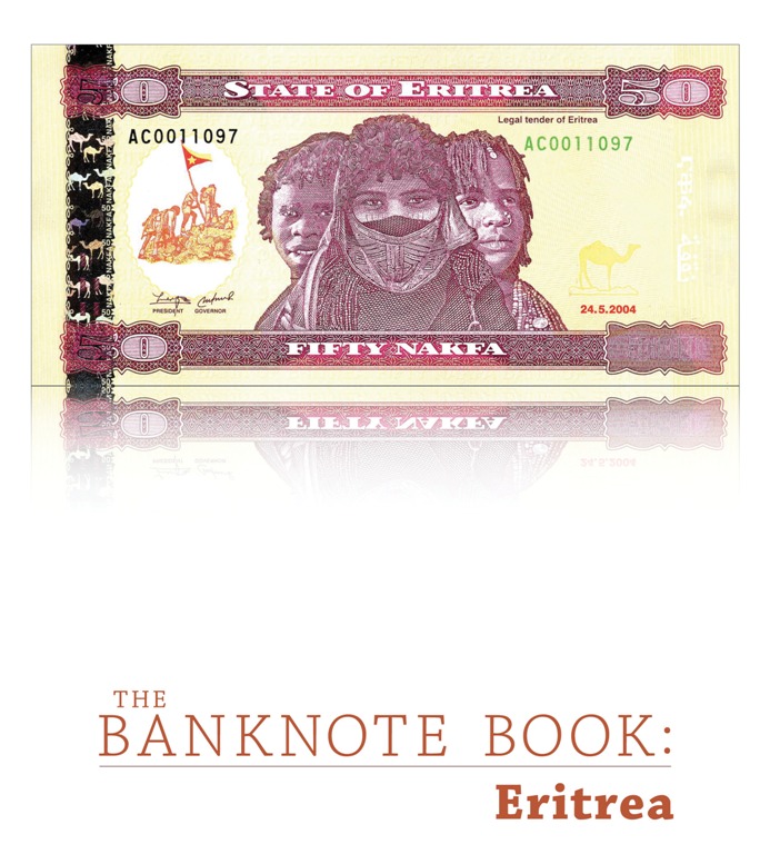 <font color=01><b><center> <font color=red>”The Banknote Book: Eritrea”</font></b></center><p>This 5-page catalog covers every note (19 types and varieties, including 11 notes unlisted in the SCWPM) issued by the Bank of Eritrea from 1997 until present day. <p> To purchase this catalog, please visit <a href="https://www.mebanknotes.com"><font color=blue>www.BanknoteBook.com</font></a>