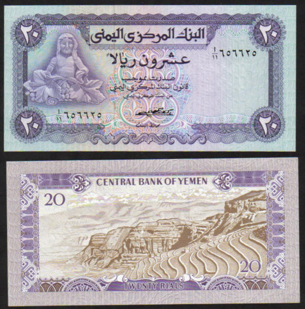 <font color=red><b>Yemen Arab Republic Pick 14a, UNC</font></b><p>20 Rial, Sign #5. <img border="0" src="https://www.mebanknotes.com/shop/catalog/images/Yemen-Sign-05.gif">   <p> <a href="https://www.mebanknotes.com/shop/catalog/images/YAR-Pick-14a.jpg">   <font color=green><b>View the image</b></a></font>